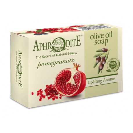 Aphrodite Olive Oil Soap Pomegranate 100 G (Order 12 For Retail Outer) (5200393812432)