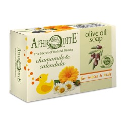 APHRODITE Olive oil soap with Chamomile & Calendula for Babies & Kids (Z-80)